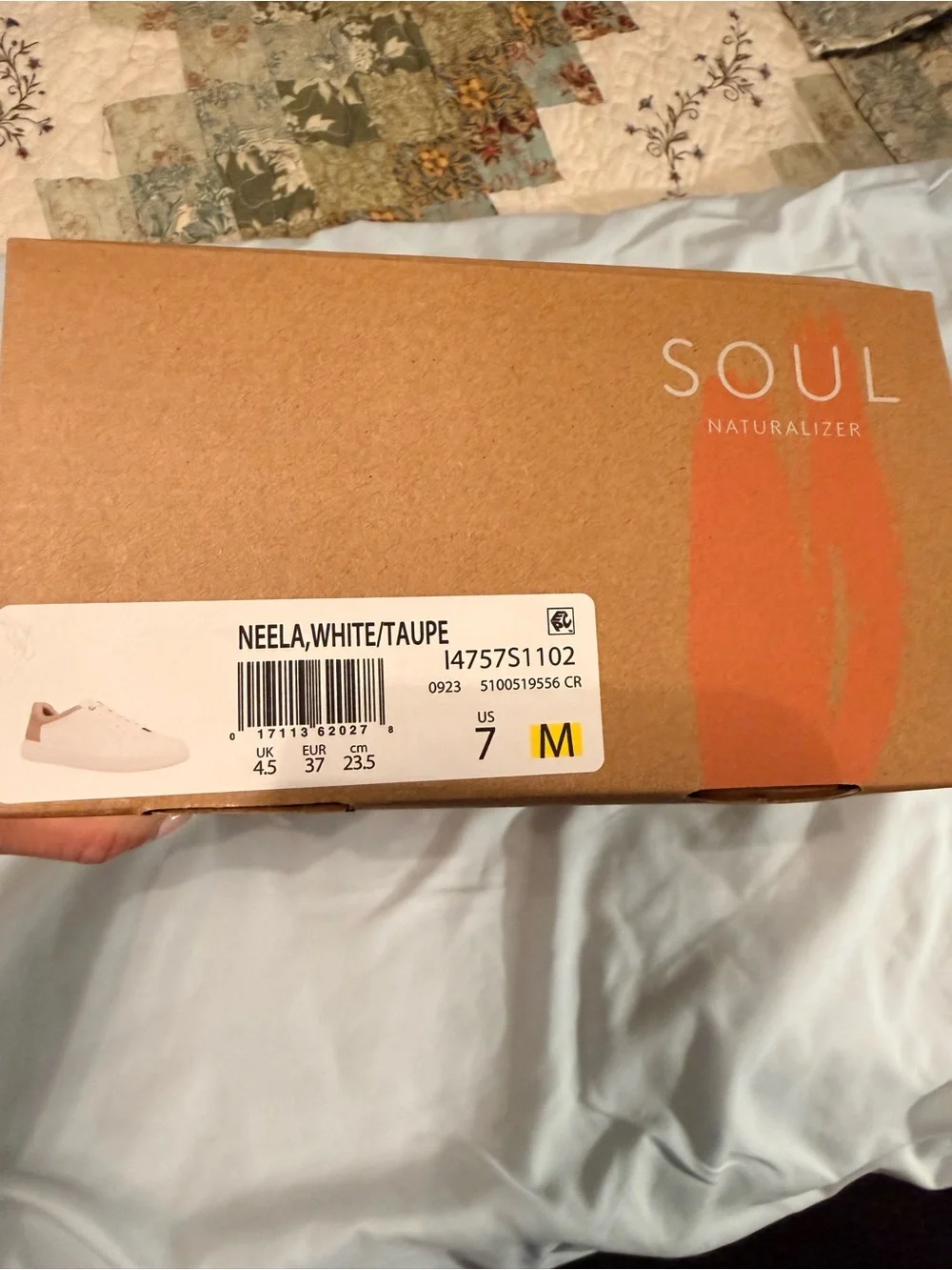 Soul Naturalizer Neela White Taupe Sneakers Women’s Size 7 M New